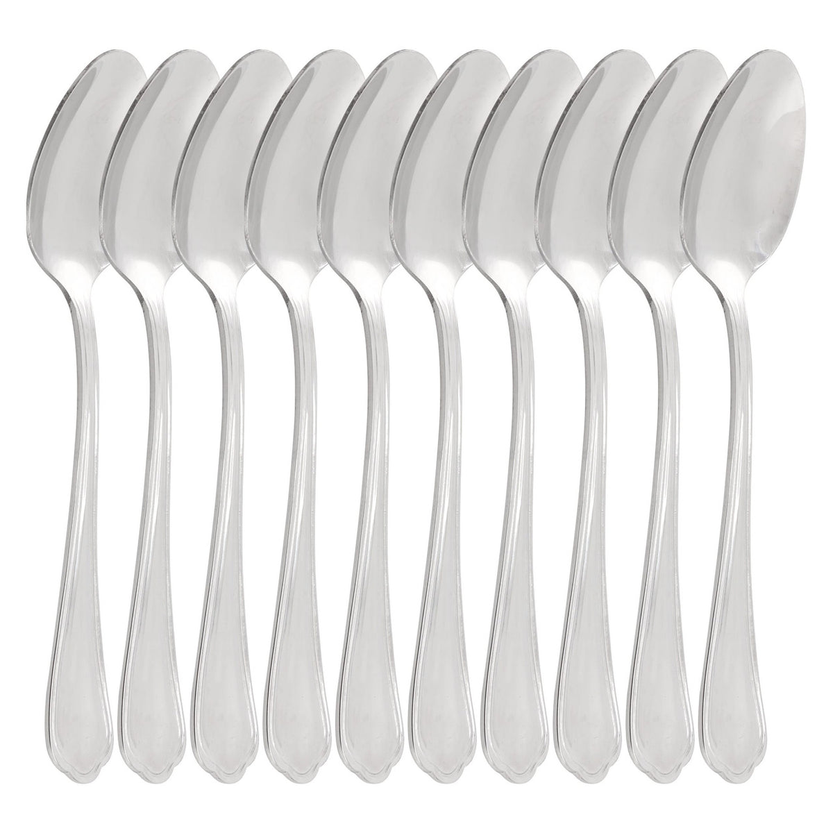 Gibson Home Hillside Daisies 10 Piece Stainless Steel Teaspoon Set
