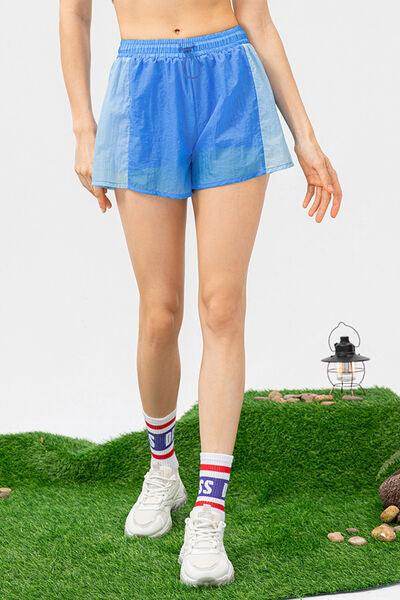 Color Block Drawstring Active Shorts for Comfort and Style