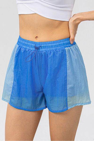 Color Block Drawstring Active Shorts for Comfort and Style