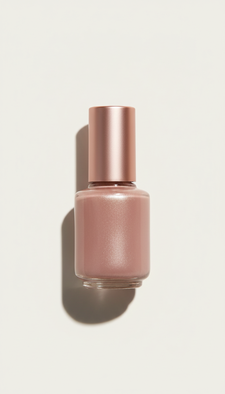 Celestial Nail Lacquer in Blushed Sand, 3/4 angle for hero products to reveal dimension and material quality. Single...