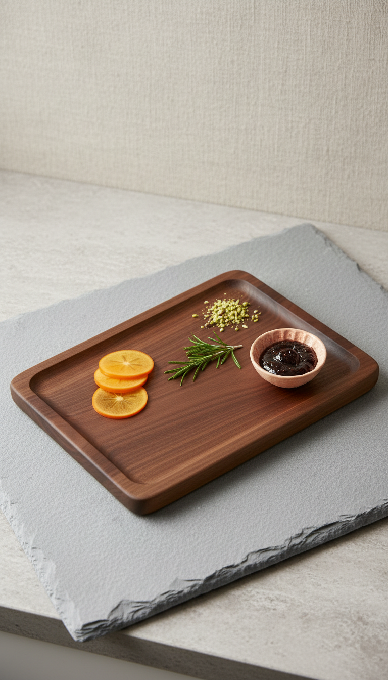 Walnut Charcuterie Board in a new setting