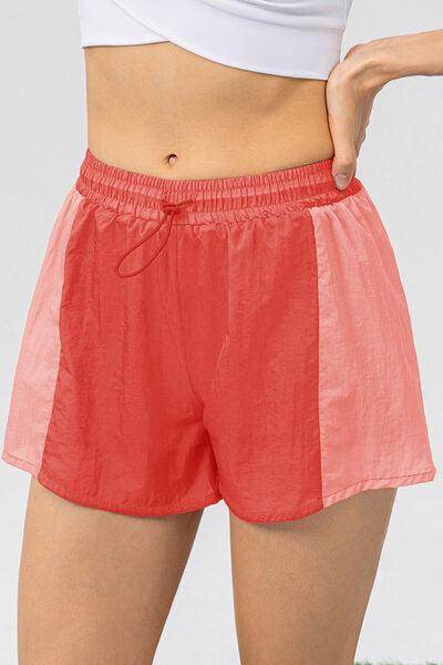 Color Block Drawstring Active Shorts for Comfort and Style