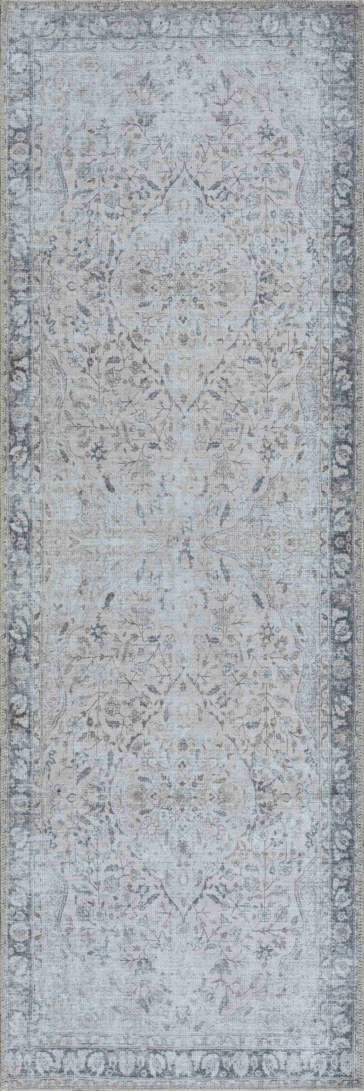 Haile Green & Pink Washable Area Rug - Clearance