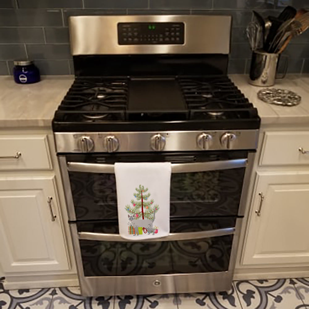 Ojos Azules Cat Christmas Kitchen Towel Set of 2