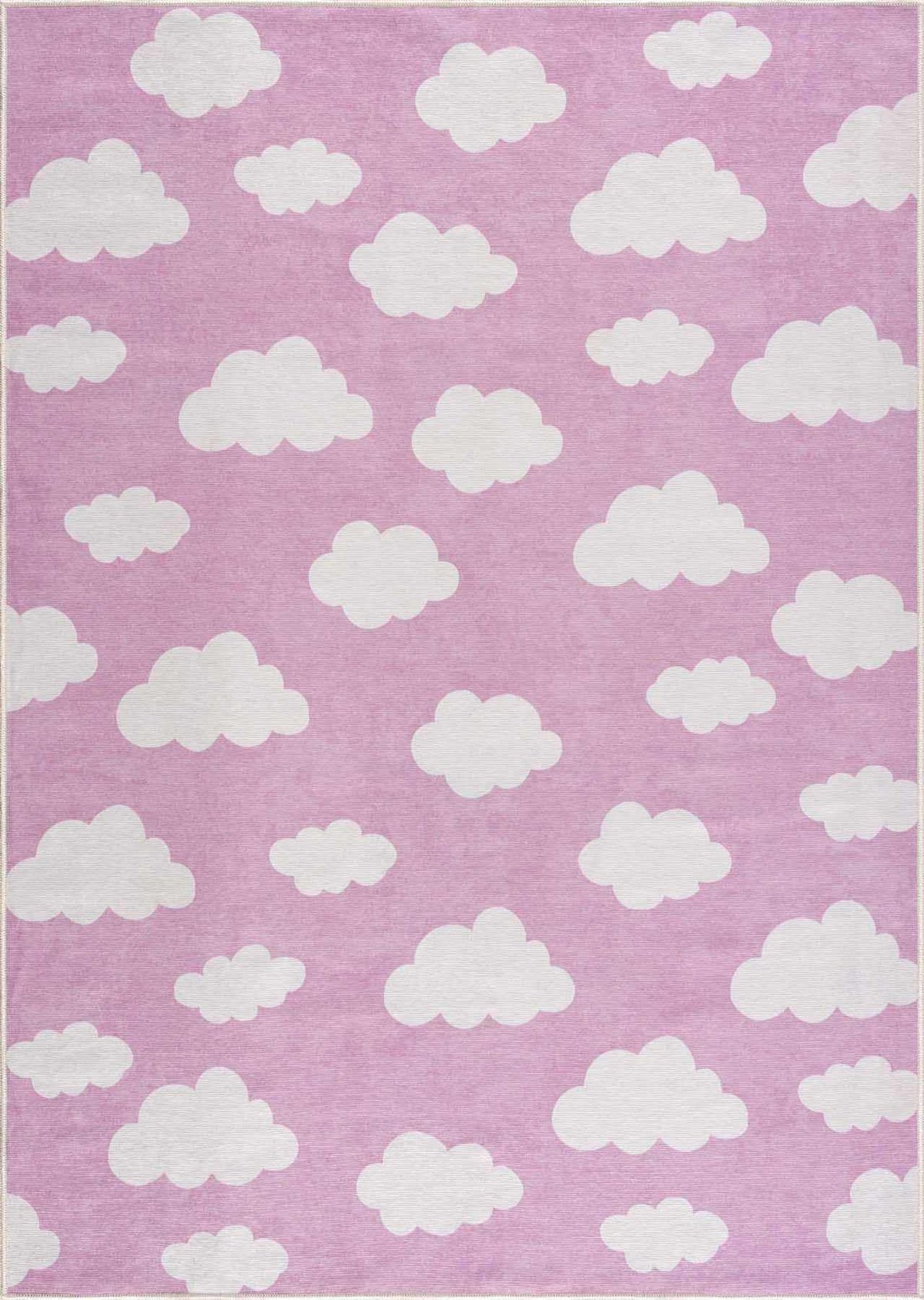 Nizar Pink Cloud Washable Kids Rug - Clearance