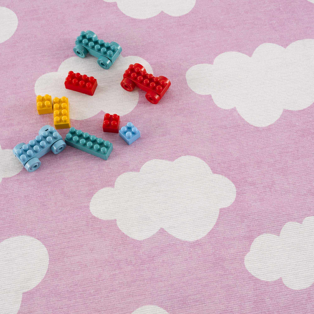 Nizar Pink Cloud Washable Kids Rug - Clearance
