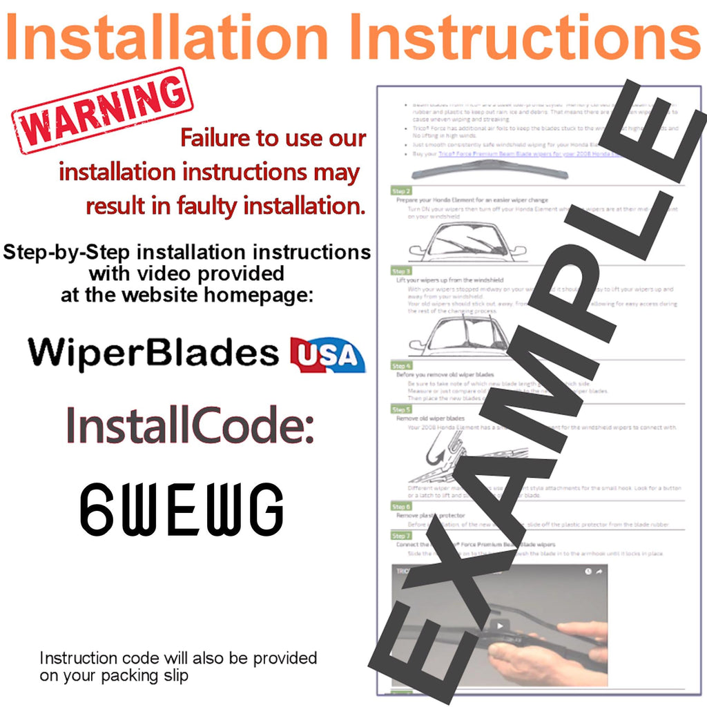 2013 Jaguar XKR-S Wiper Blades Set w/2yr Wear Warranty (Set of 2) Tempest Elite
