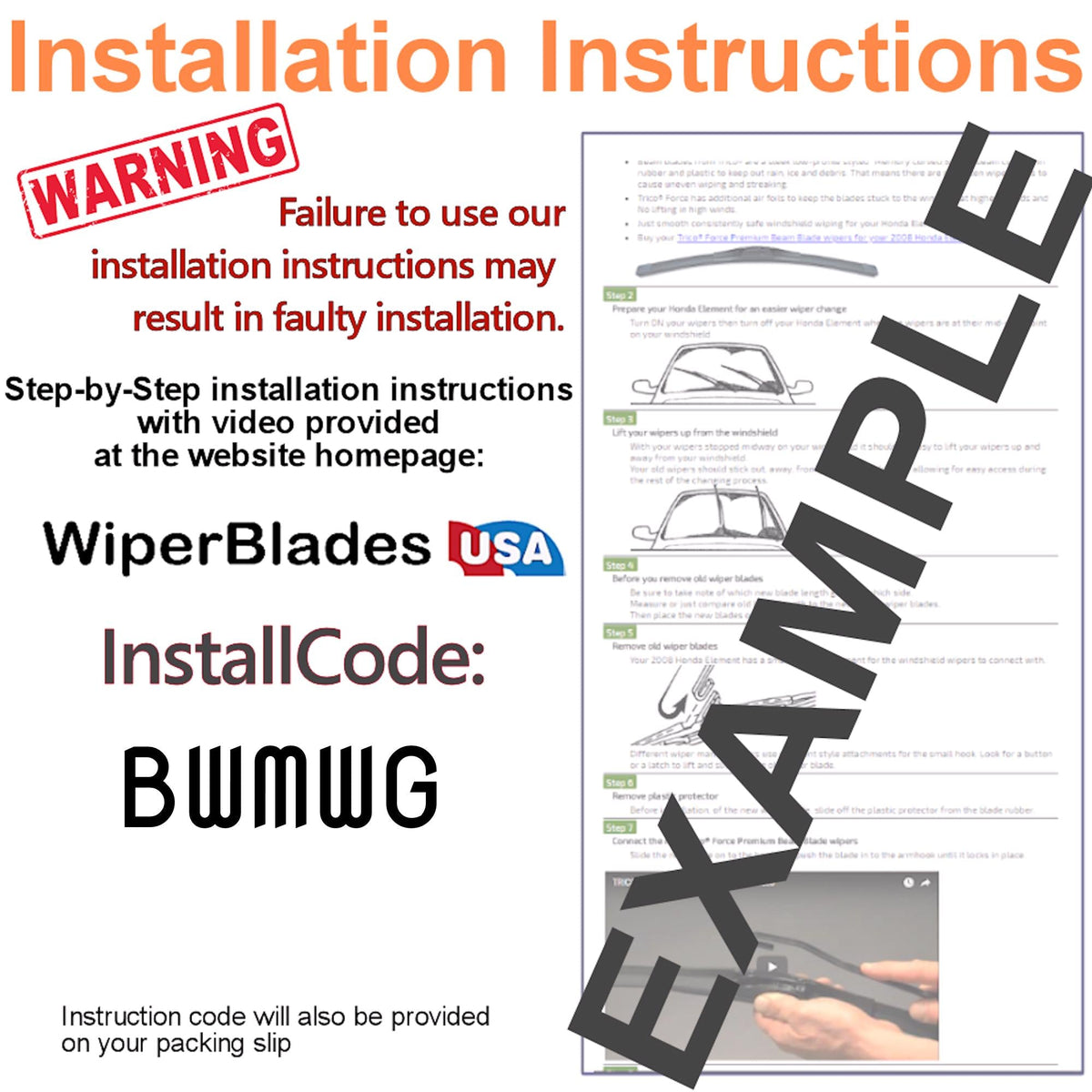 2005 Toyota Solara Wiper Blades Set w/2yr Wear Warranty (Set of 2) Tempest Elite