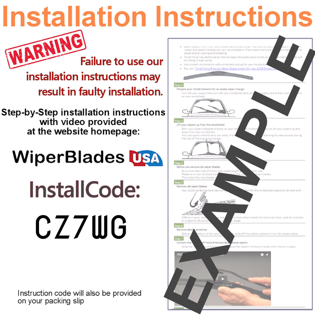 2016 Volkswagen Golf SportWagen Wiper Blades Set w/1yr Warranty (Set of 3) w/Rear