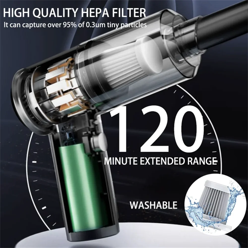 Cordless 5-in-1 Car & Home Vacuum, 15,000 Pa