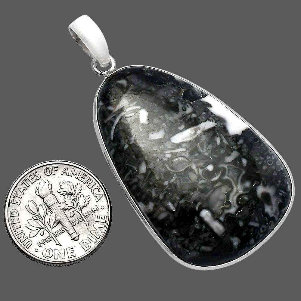 Natural Mexican Cabbing Fossil Pendant P-1001 SDP142895