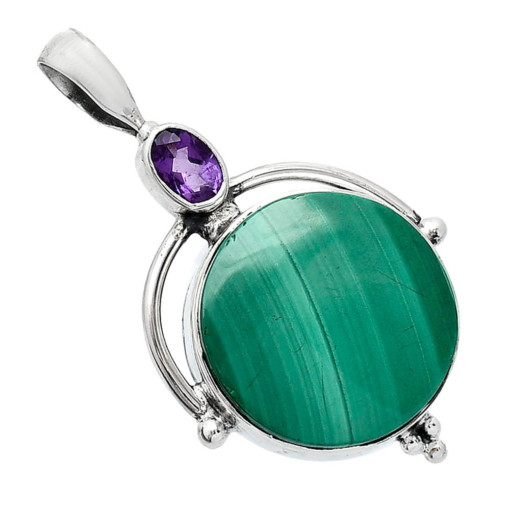 Malachite Eye - Congo & Amethyst Pendant P-1175 SDP152641