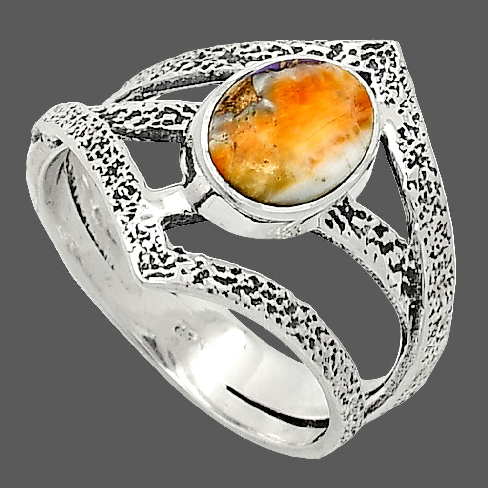Spiny Oyster Turquoise - Arizona Ring size-8 R-1471 SDR237983