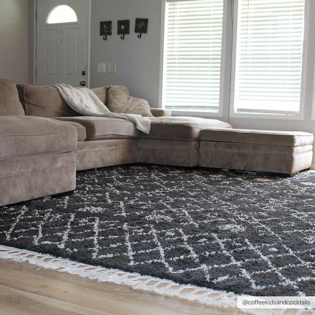 Thetford Black Berber Shag Rug - Clearance