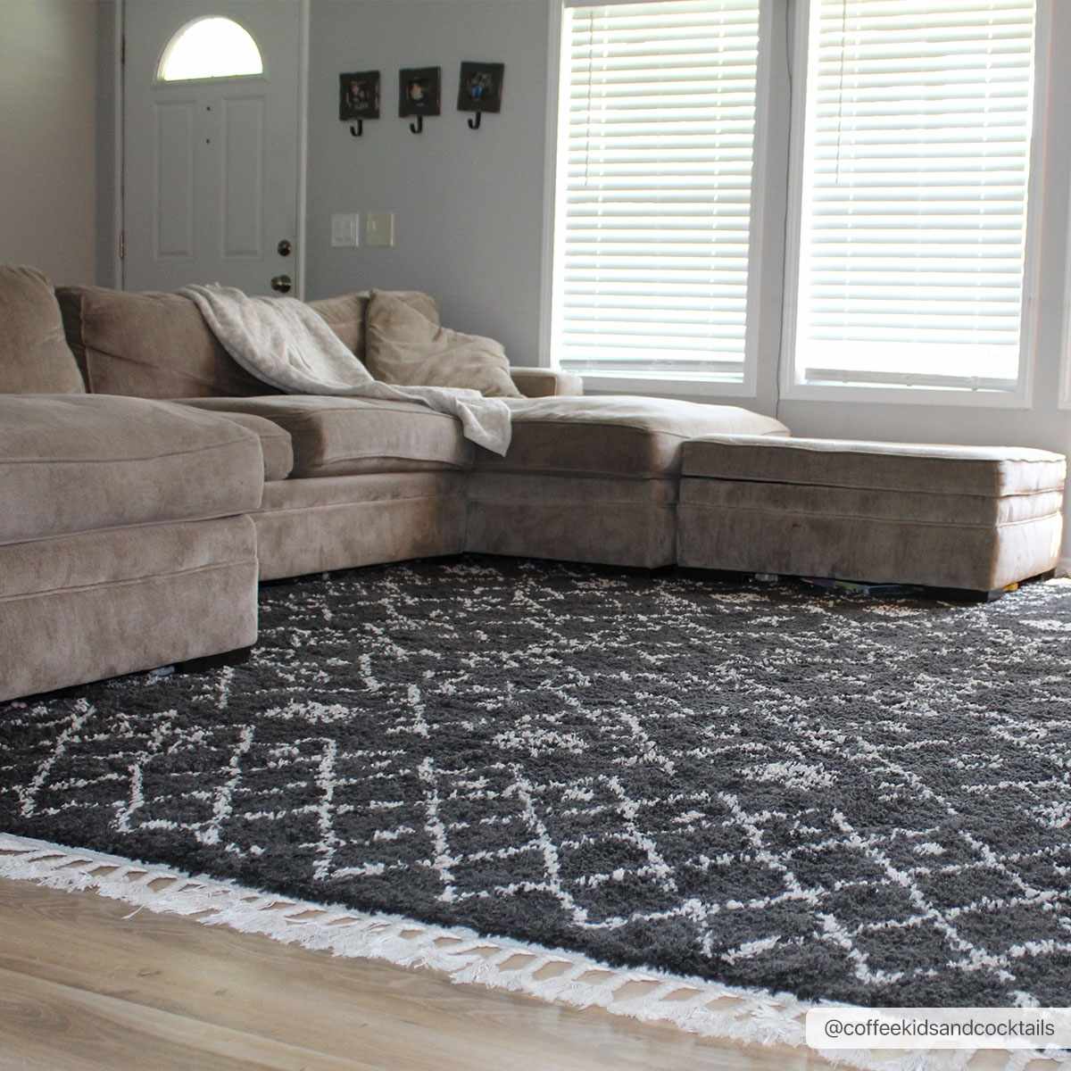 Thetford Black Berber Shag Rug - Clearance