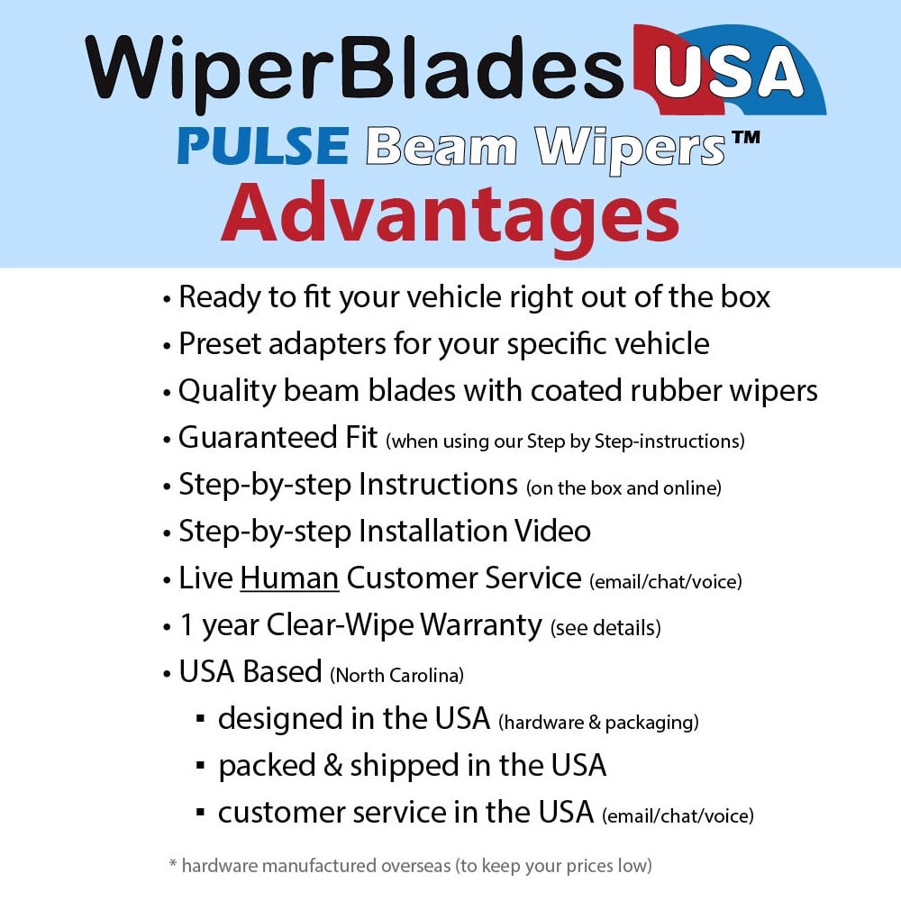 2016 Volkswagen Golf SportWagen Wiper Blades Set w/1yr Warranty (Set of 3) w/Rear