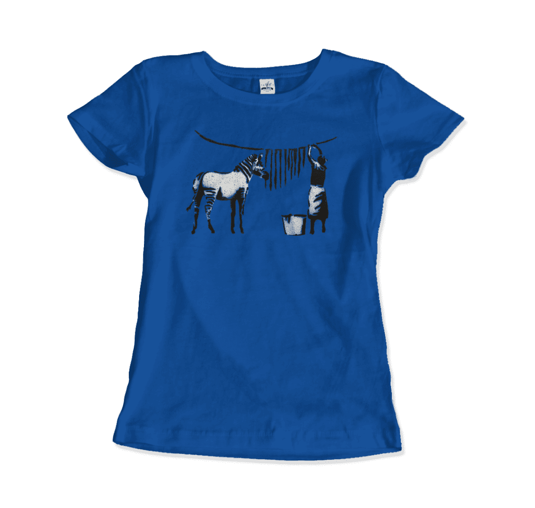 Banksy Zebra Stripes artwork t-shirt