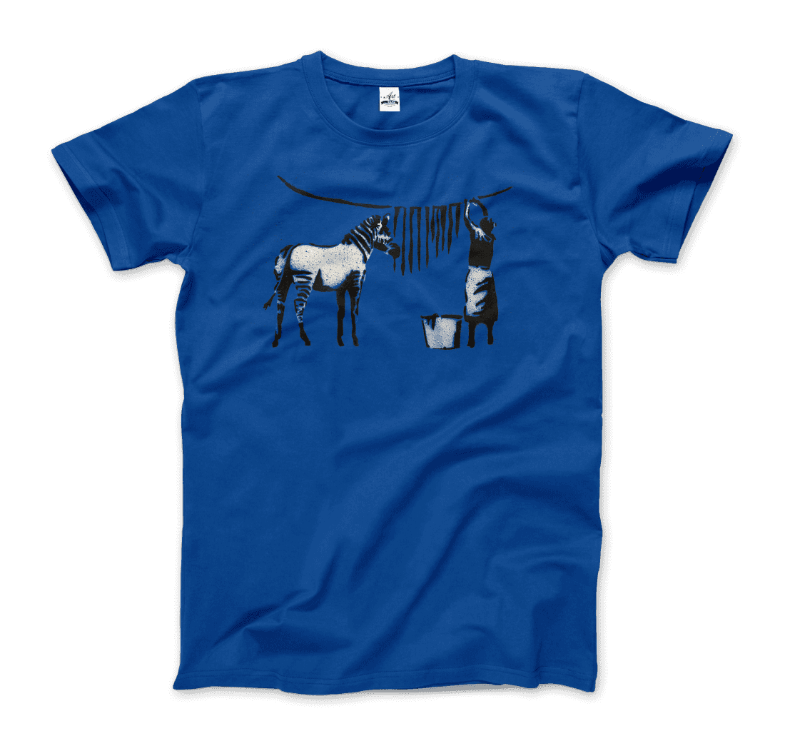 Banksy Zebra Stripes artwork t-shirt