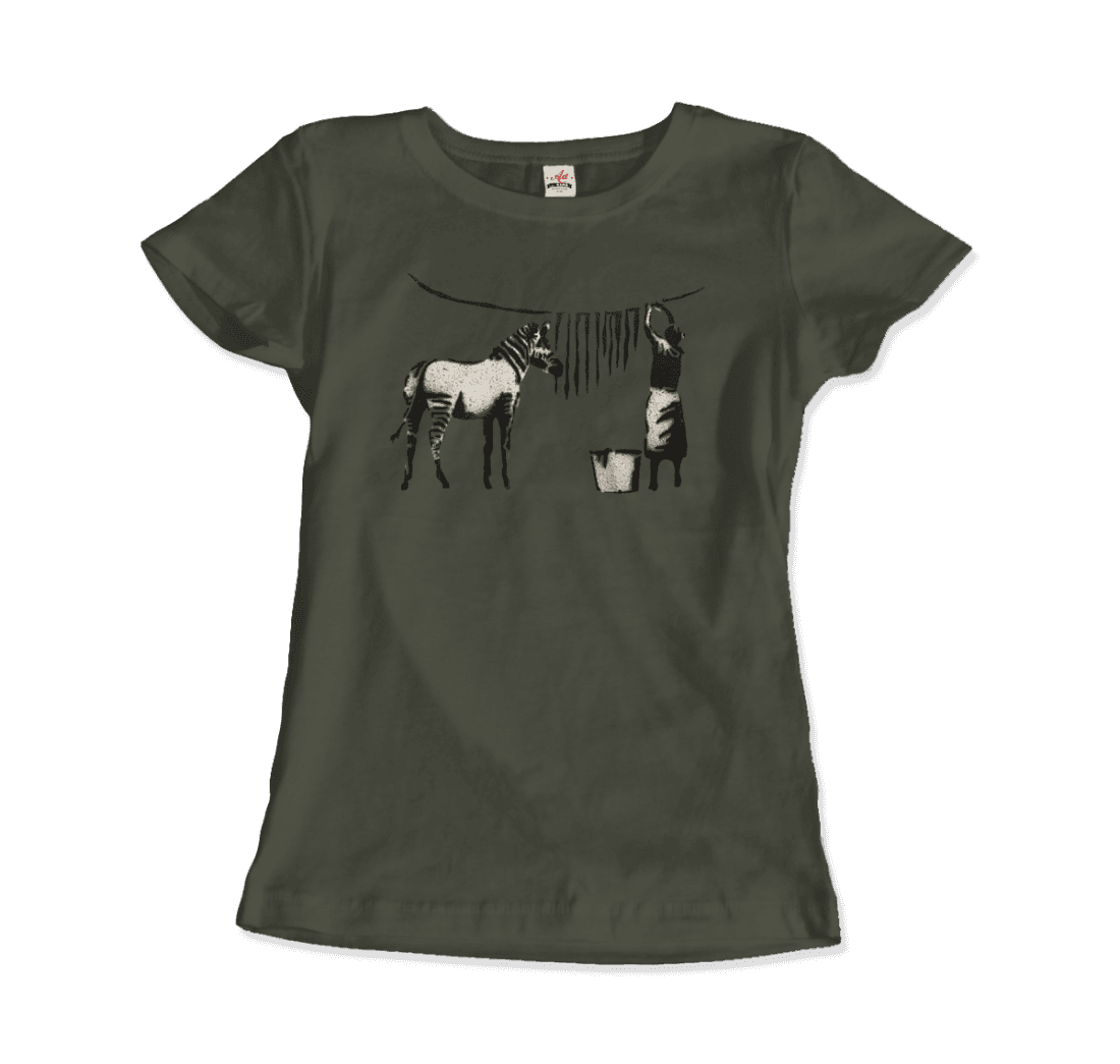 Banksy Zebra Stripes artwork t-shirt
