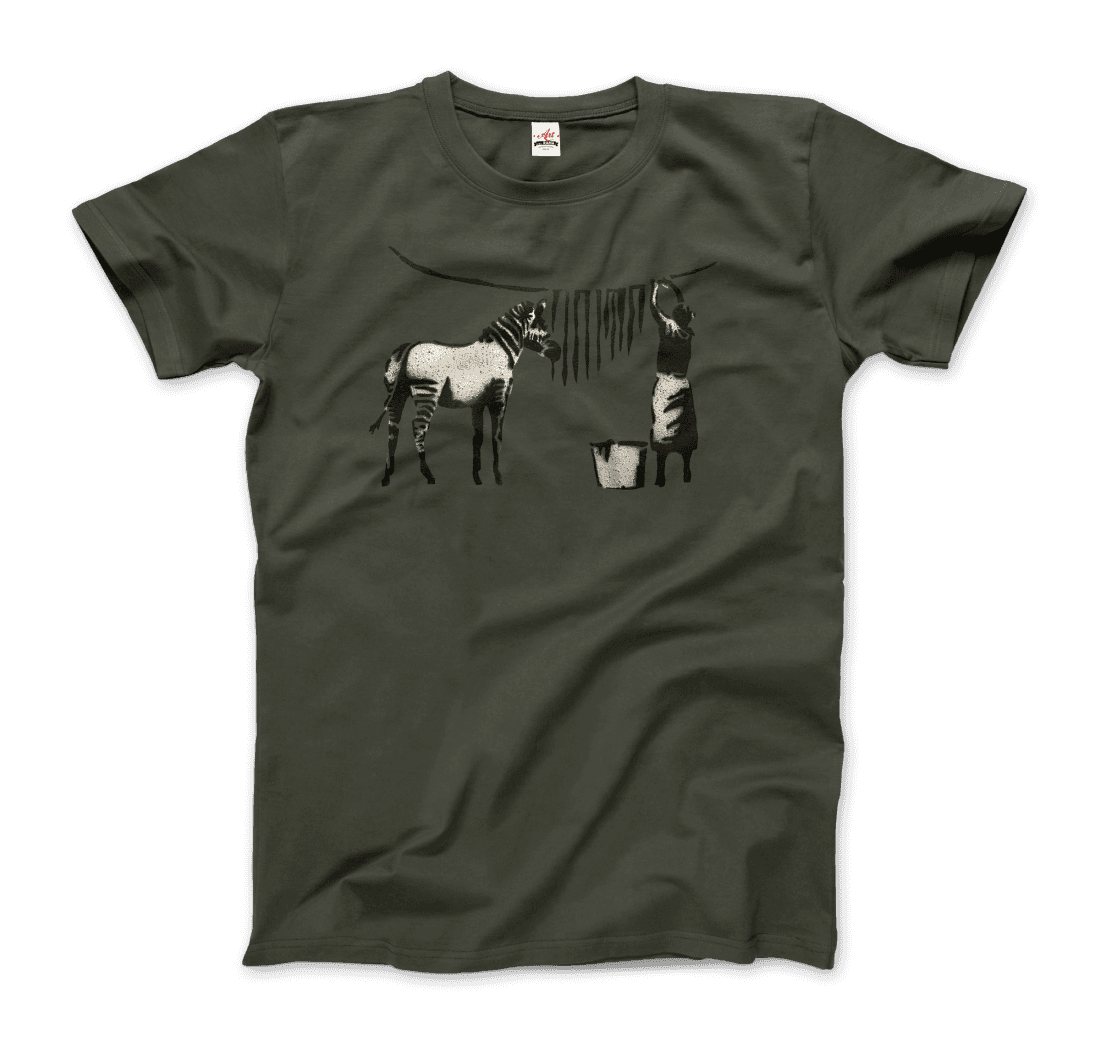 Banksy Zebra Stripes artwork t-shirt