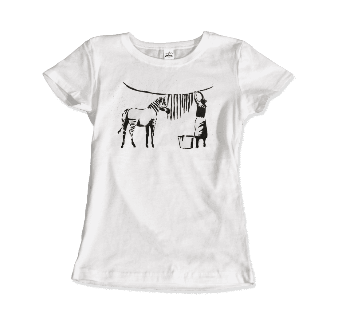Banksy Zebra Stripes artwork t-shirt
