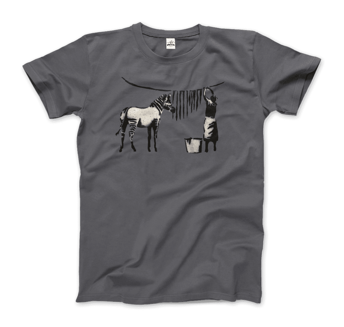 Banksy Zebra Stripes artwork t-shirt