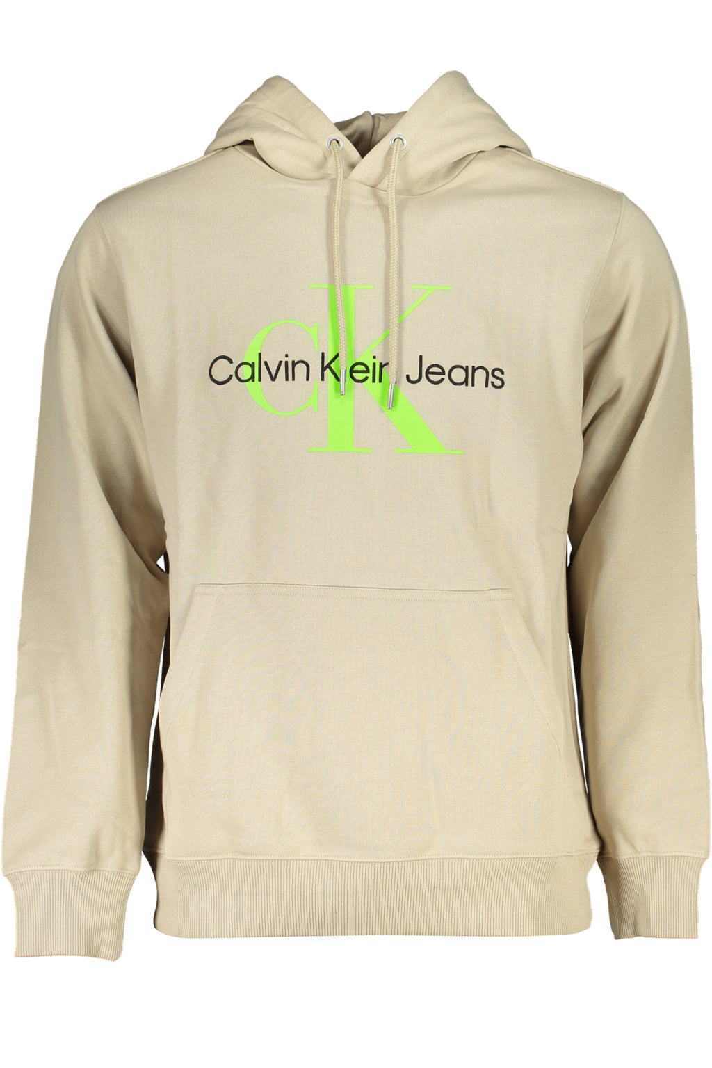 CALVIN KLEIN MEN'S BEIGE ZIPLESS SWEATSHIRT