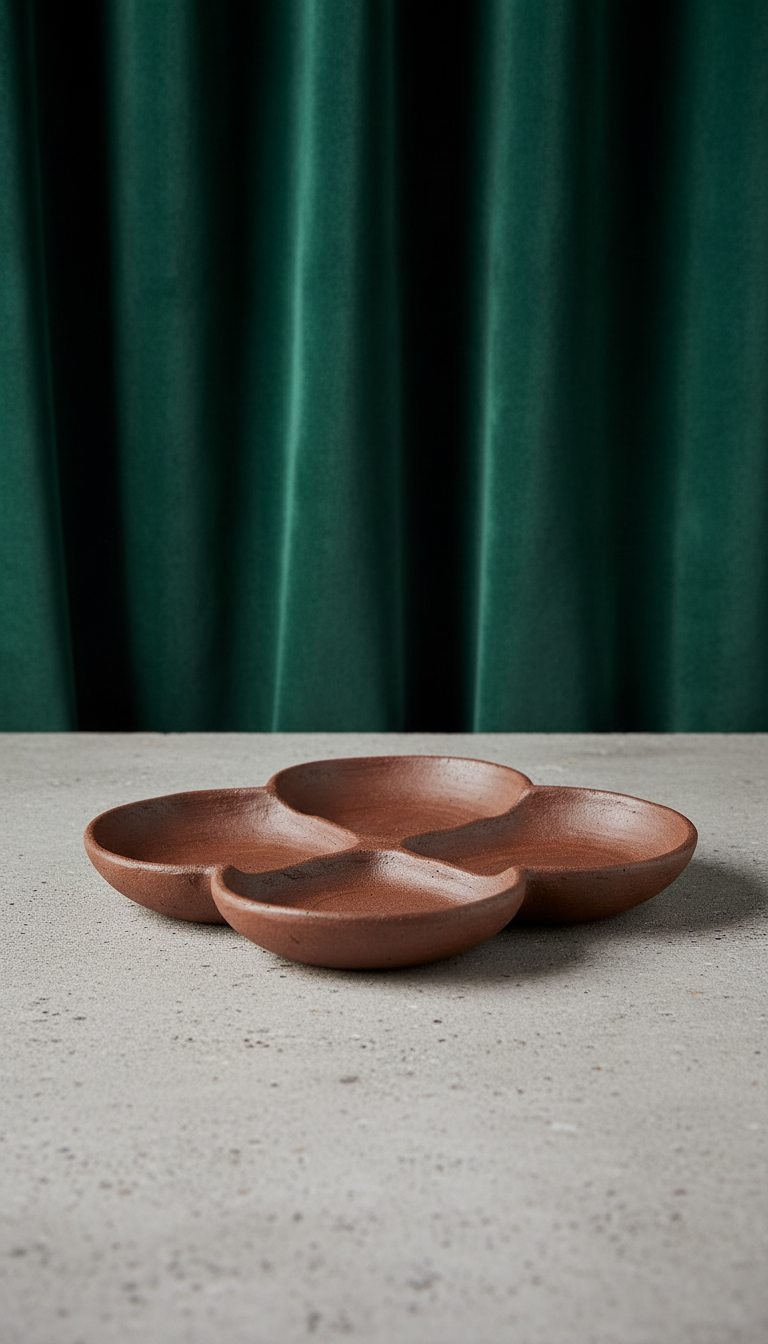 Burnt Umber Serving Dish in a new setting