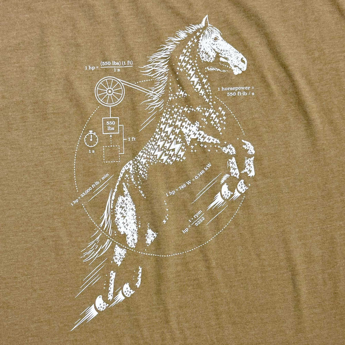 Horse Power Womens Deep Crewneck T-shirt