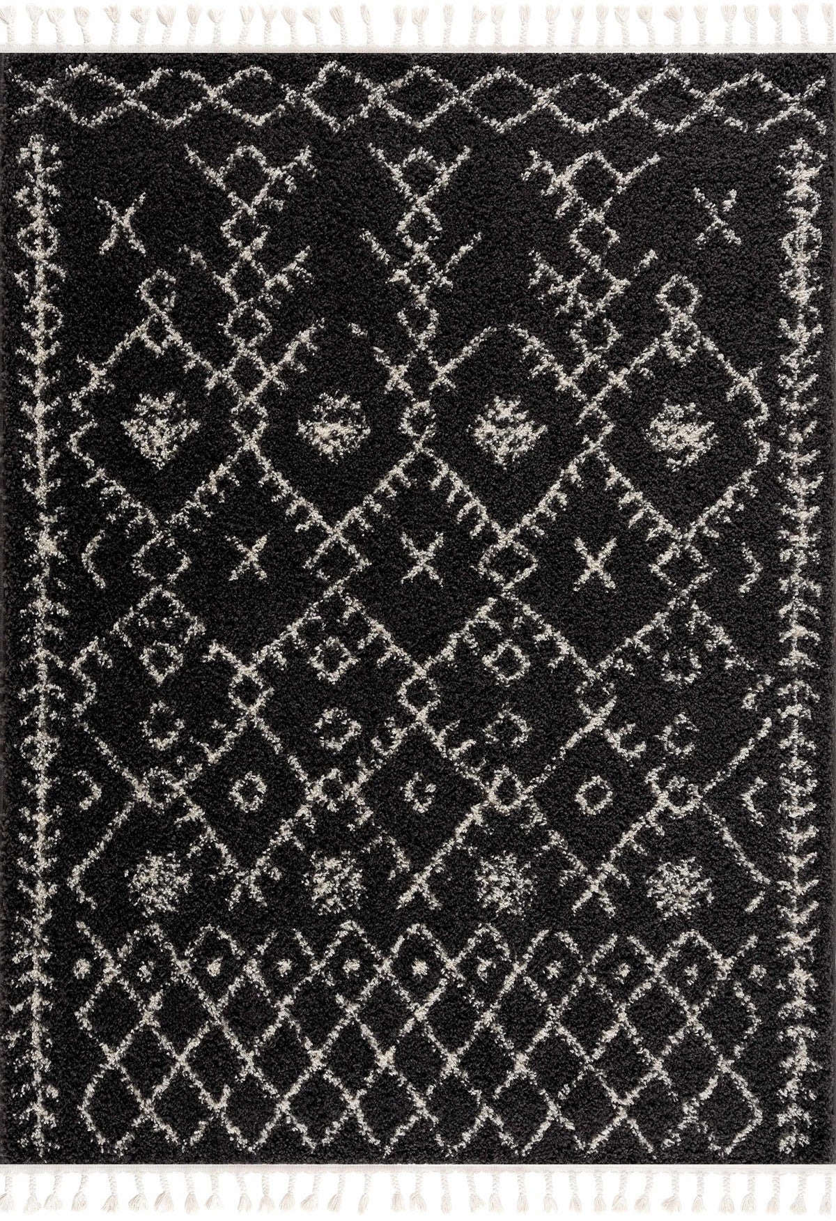 Thetford Black Berber Shag Rug - Clearance