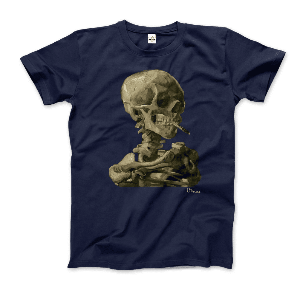 Van Gogh Skull of a Skeleton with Burning Cigarette 1886 t-shirt
