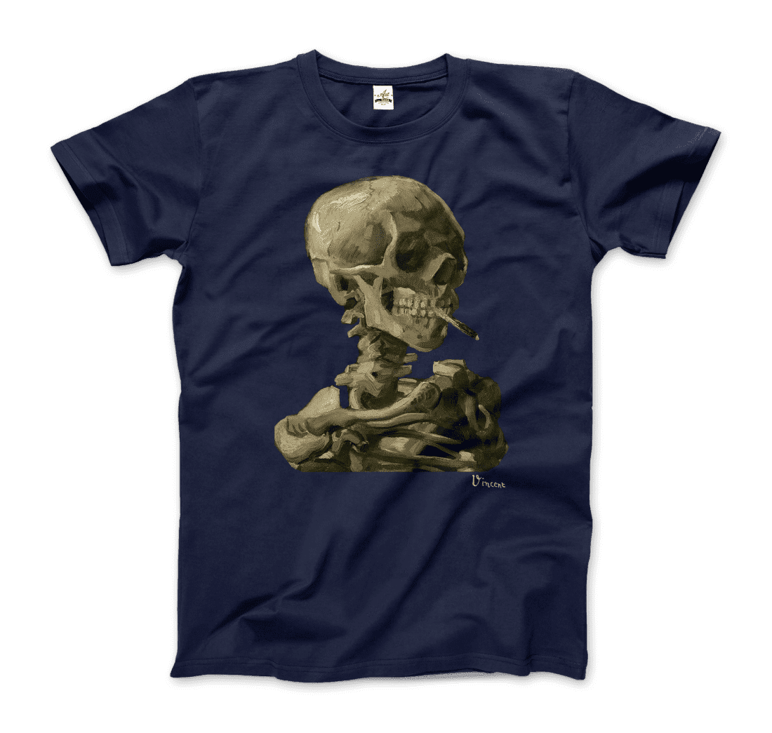 Van Gogh Skull of a Skeleton with Burning Cigarette 1886 t-shirt