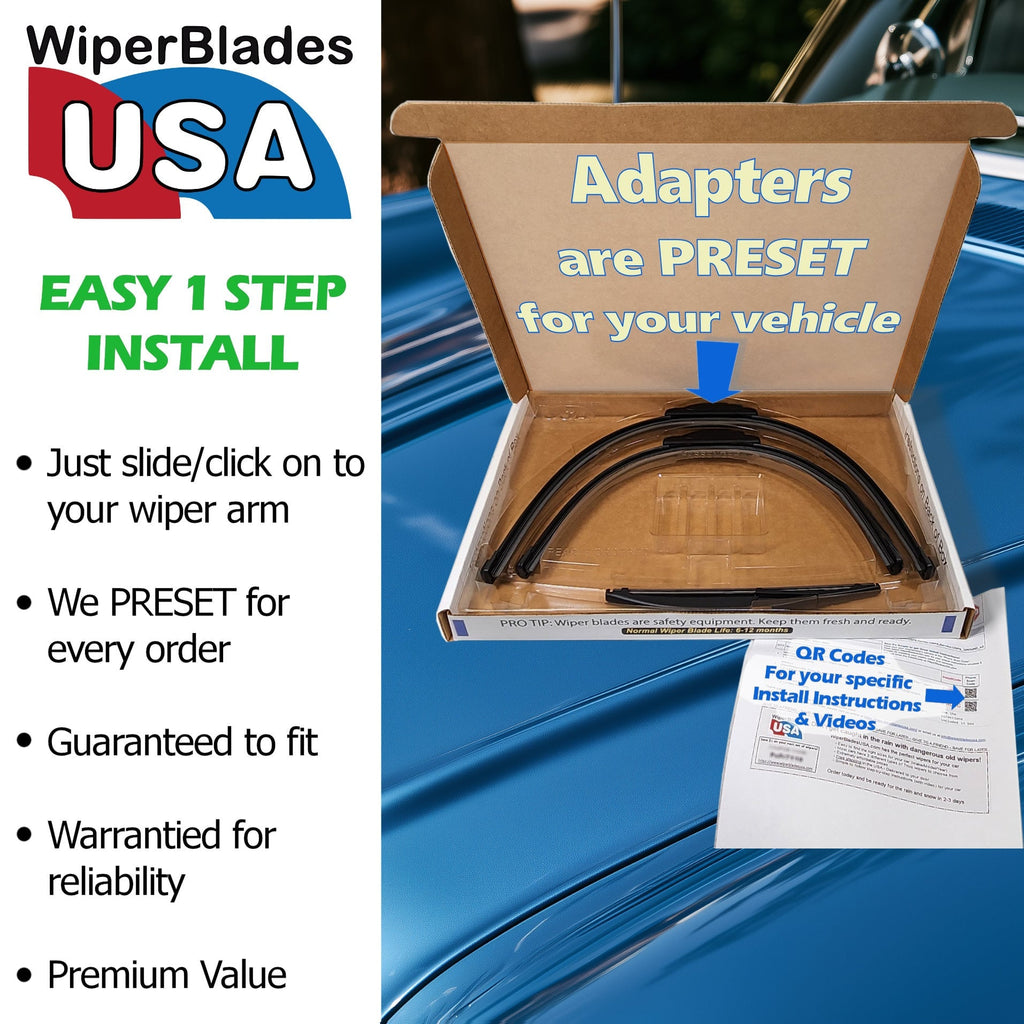 Nissan Titan 2009 Wiper Blades Set w/1yr Wear Warranty (Set/2) Pulse Beam Wipers